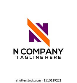 Abstract Letter N Logo Template Vector. Alphabet Logo Concept