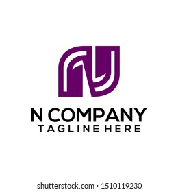 Abstract Letter N Logo Template Vector. Alphabet Logo Concept