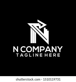 Abstract Letter N Logo Template Vector. Alphabet Logo Concept