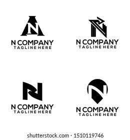 Abstract Letter N Logo Template Vector. Alphabet Logo Concept