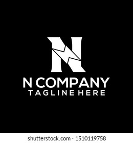 Abstract Letter N Logo Template Vector. Alphabet Logo Concept