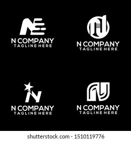 Abstract Letter N Logo Template Vector. Alphabet Logo Concept