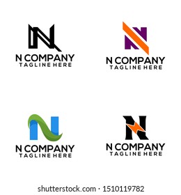 Abstract Letter N Logo Template Vector. Alphabet Logo Concept