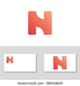 Abstract letter N logo template. N logo. Letter N icon. Letter N on the white background. Business logo template. Vector. Minimal logo. Monogram. Flat logo
