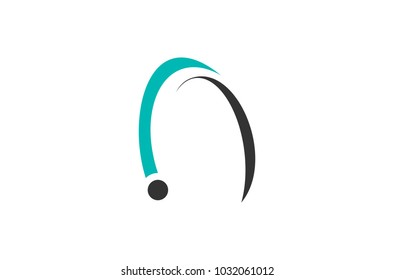abstract letter N logo vector