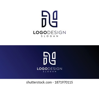 Abstract letter N logo, N vector logo design