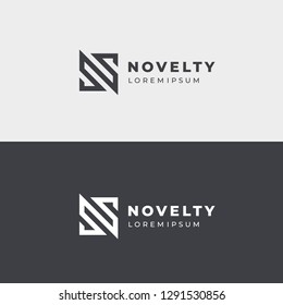 Abstract letter N logotype. Modern logo idea sign. Universal emblem vector icon.