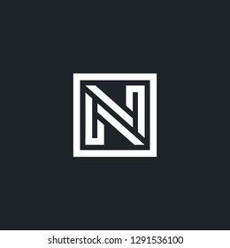 Abstract letter N logotype. Modern logo idea sign. Universal emblem vector icon.