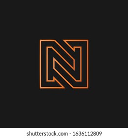 
Abstract letter N logotype. Modern logo idea sign. Universal emblem vector icon.
