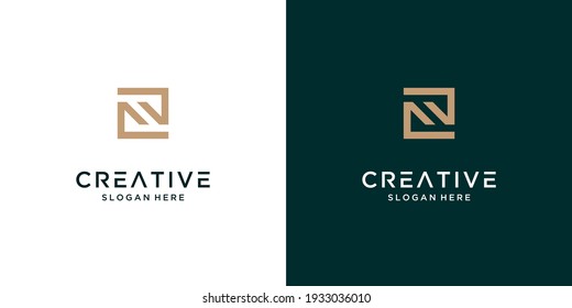 Abstract Letter N Luxury Beauty Logo Design Inspiration