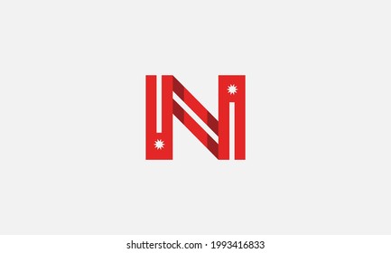 Abstract letter N Star logo design. Creative,Premium Minimal emblem design template. Graphic Alphabet Symbol for Corporate
Business Identity. Initial NN vector element