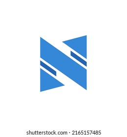 Abstract Letter N Vector Logo Template