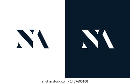 Abstract letter NA logo. This logo icon incorporate with abstract shape in the creative way.