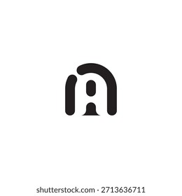 Letra Abstractas A en diseño de logotipo o icono de espacio negativo