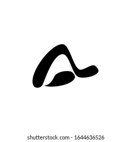 Letra abstracta vector de logotipo nuevo