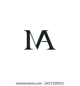 Abstract letter NM logo template vector 