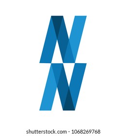 Abstract Letter NN Logo