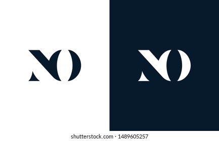 Abstract letter NO logo. This logo icon incorporate with abstract shape in the creative way.