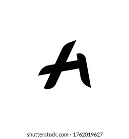 Abstract Letter A and Number 4 Airplane Logo Template - Vector Illustration
