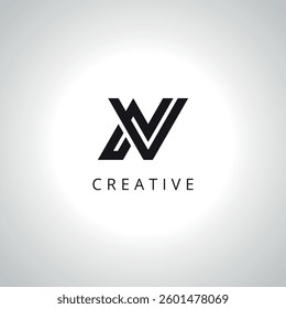 Abstract Letter NV VN Monogram Logo Template With Vector Eps.