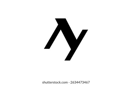 Abstract letter NY logo design. Icons N Y for business of luxury, elegant, simple. Vector branding symbol.