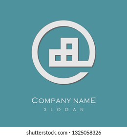 abstract letter O A B D E G P real estate vector logo