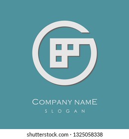 abstract letter O A B D E G P real estate vector logo