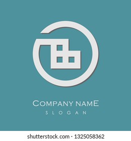 abstract letter O A B D E G P real estate vector logo