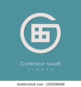 abstract letter O A B D E G P real estate vector logo