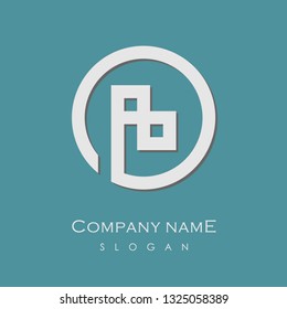 abstract letter O A B D E G P real estate vector logo