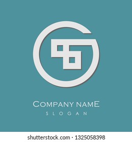 abstract letter O A B D E G P real estate vector logo