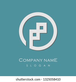 abstract letter O A B D E G P real estate vector logo