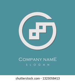 abstract letter O A B D E G P real estate vector logo