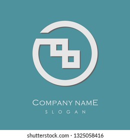 abstract letter O A B D E G P real estate vector logo