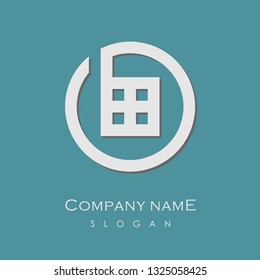abstract letter O A B D E G P real estate vector logo