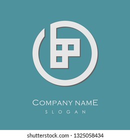 abstract letter O A B D E G P real estate vector logo