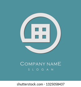 abstract letter O A B D E G P real estate vector logo