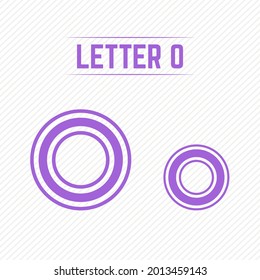 Abstrakter Buchstabe O mit kreativem Design