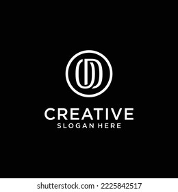 Abstract letter o d Logo Design Template