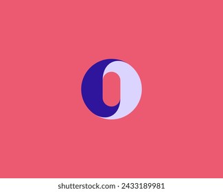 Abstract letter O logo. Circle vortex icon. Creative yin yang balance sign. Vector illustration.