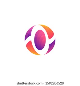 Abstract letter O logo design template. Colorful spiral creative sign. Universal vector icon. Creative colorful initial letter O logo design template vector illustration.