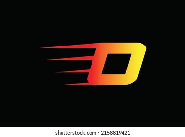 Abstract letter O logo design template. Universal fast speed fire- flame color logo