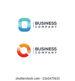 Abstract Letter O Logo design with Arrows Pointer shape for Logistics Delivery Express Company