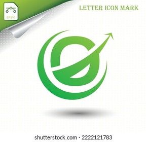 Abstract letter O logo design template