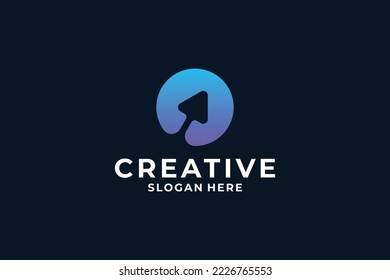 Abstract letter O logo design combine with creative concept.