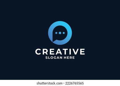 Abstract letter O logo design combine with creative concept.
