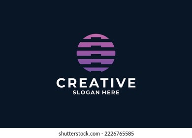 Abstract letter O logo design combine with creative concept.