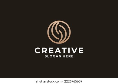 Abstract letter O logo design template.