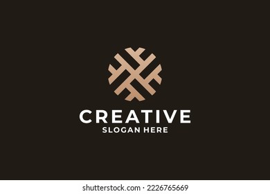 Plantilla de diseño del logotipo O de la letra abstracta.