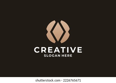 Abstract letter O logo design template.